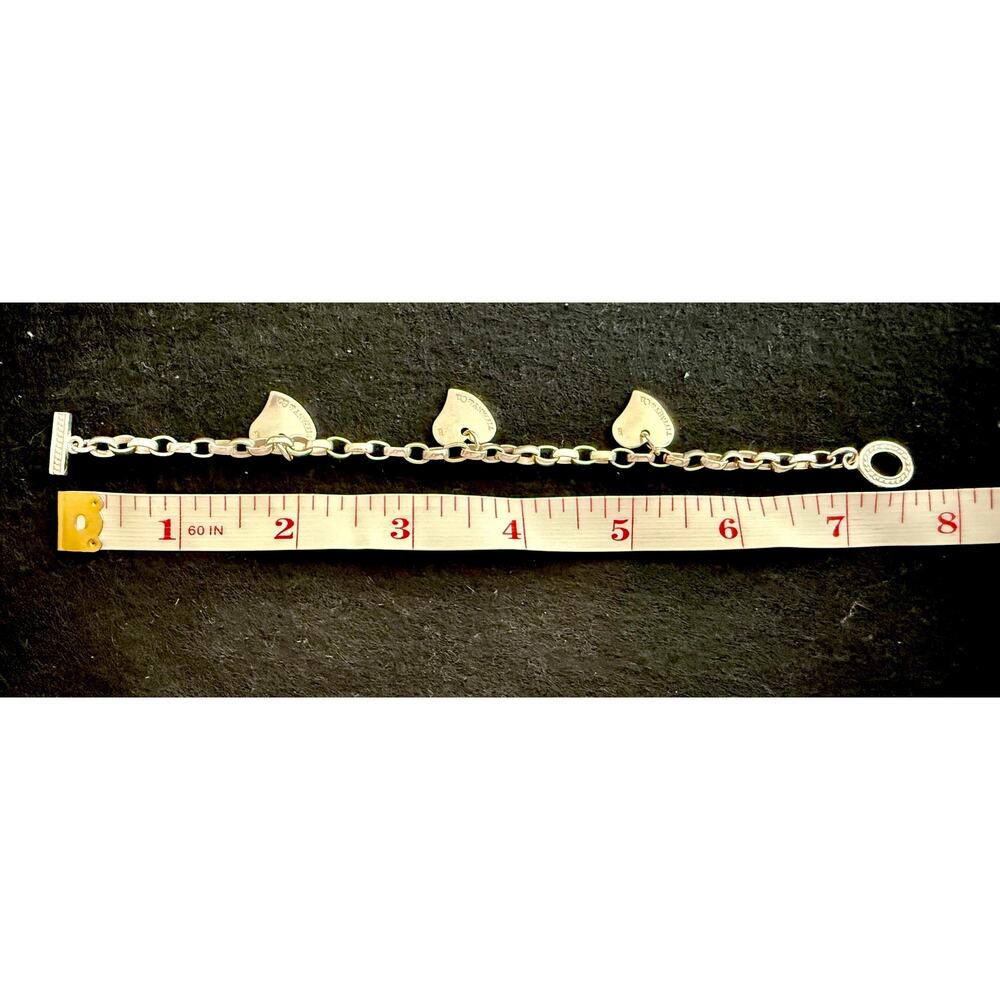 Tiffany & Co. Sterling Silver Heart Charms Bracelet - Picture 8 of 8